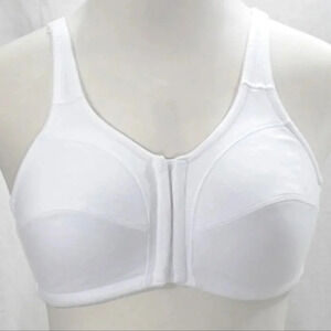 Comfort Choice 27-1096-0 100% Cotton Front‎ Close Wire Free Bra 38B WhiteExcell